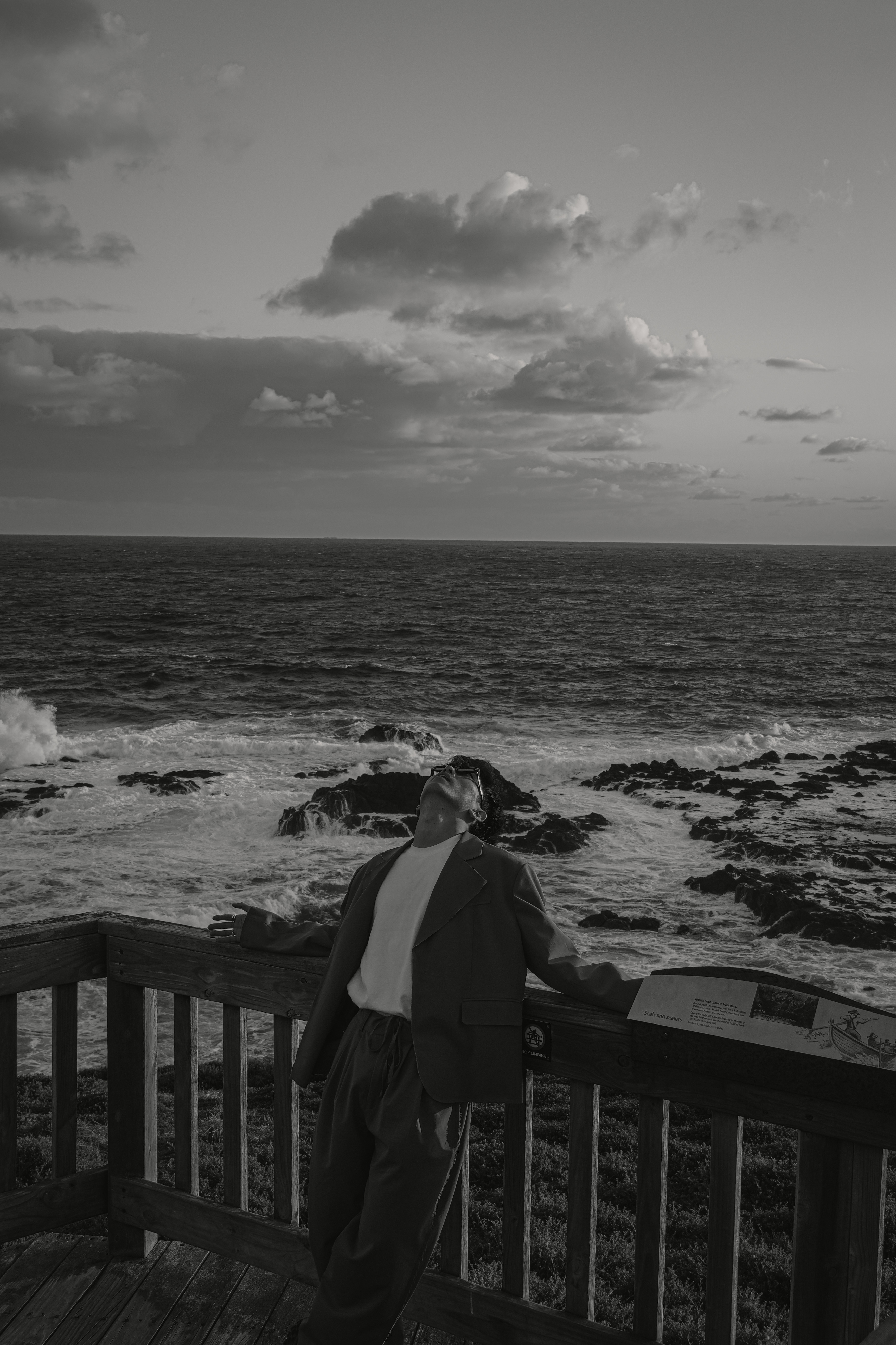Portrait of Eevee Li standing by the sea